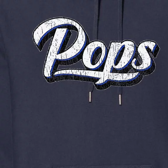 New Grandpa Gift For Dad Called Pops Premium Hoodie