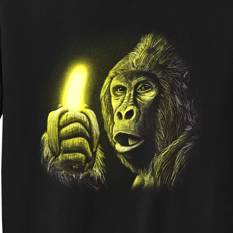 Neon Gorilla Holding Banana Sweatshirt