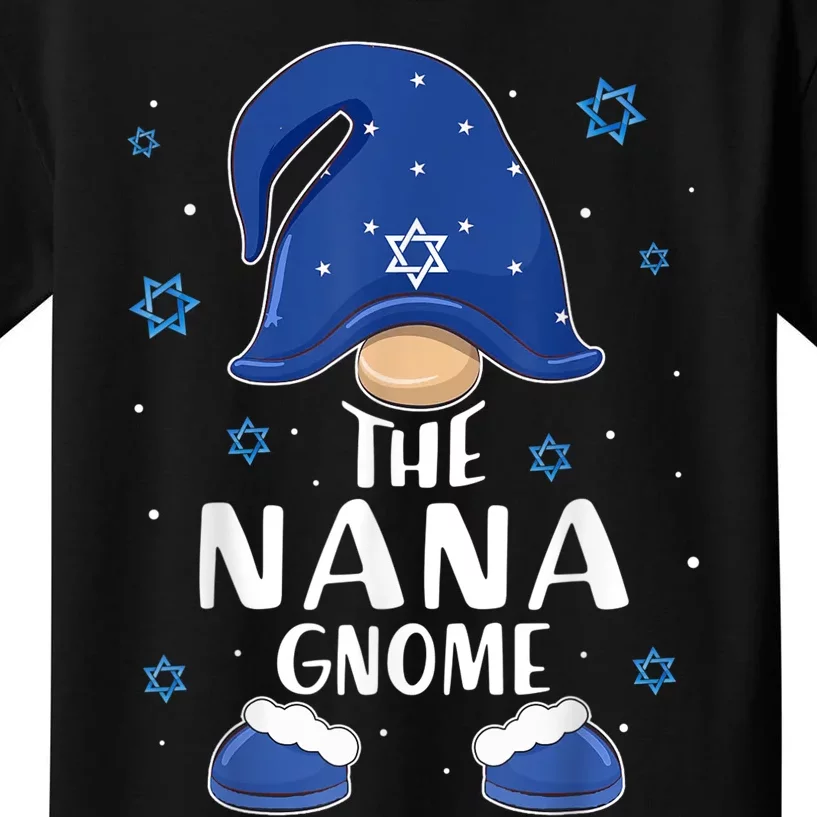 Nana Gnome Hanukkah Jewish Pajama Matching Family Kids T-Shirt