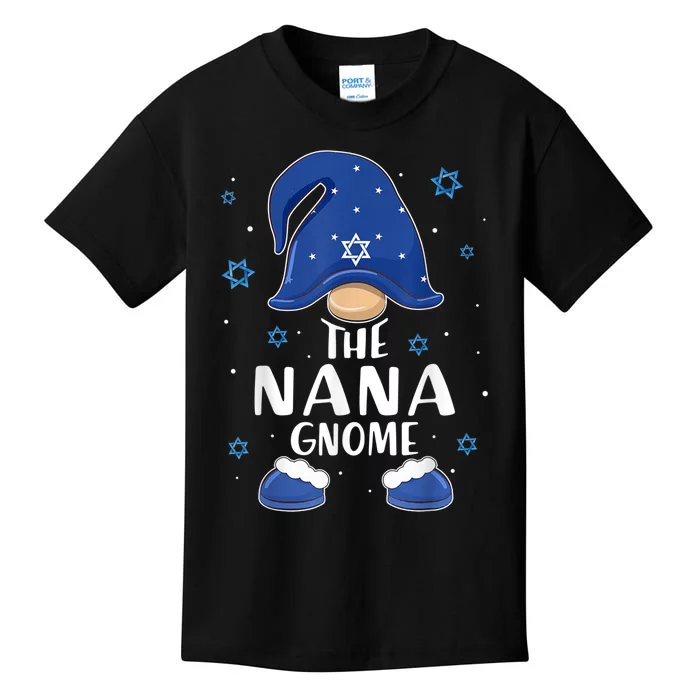 Nana Gnome Hanukkah Jewish Pajama Matching Family Kids T-Shirt