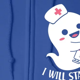 Nurse Ghost I Will Stab You Funny Halloween Costume Meaningful Gift Full Zip Hoodie