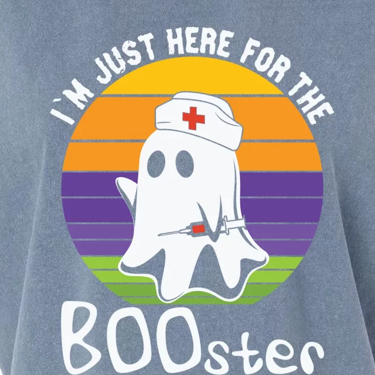 Nurse Ghost I Will Stab You Halloween Here For The Booster Gift Garment-Dyed Women's Muscle Tee