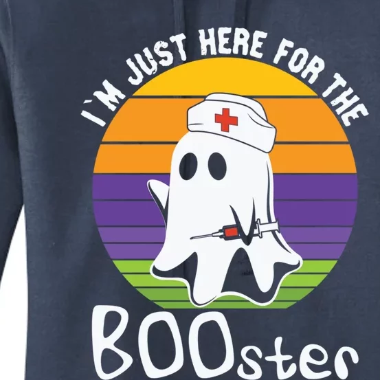 Nurse Ghost I Will Stab You Halloween Here For The Booster Gift Women's Pullover Hoodie