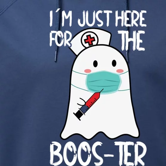 Nurse Ghost I Will Stab You Halloween Just Here For The Boos Cute Gift Performance Fleece Hoodie