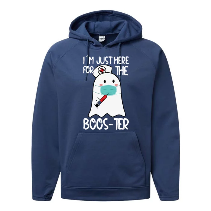 Nurse Ghost I Will Stab You Halloween Just Here For The Boos Cute Gift Performance Fleece Hoodie