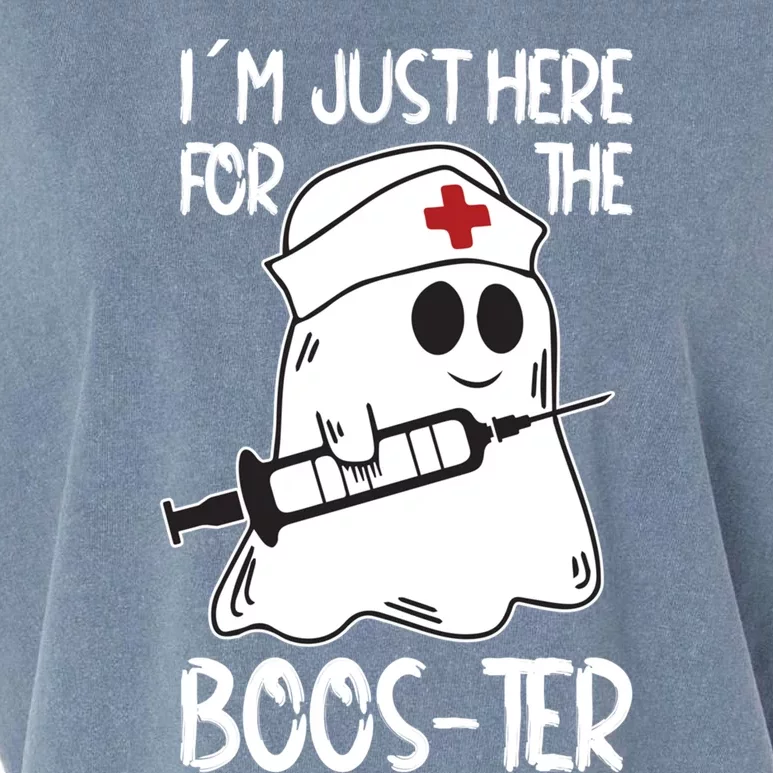 Nurse Ghost I Will Stab You Halloween Just Here For The Boos Gift Garment-Dyed Women's Muscle Tee