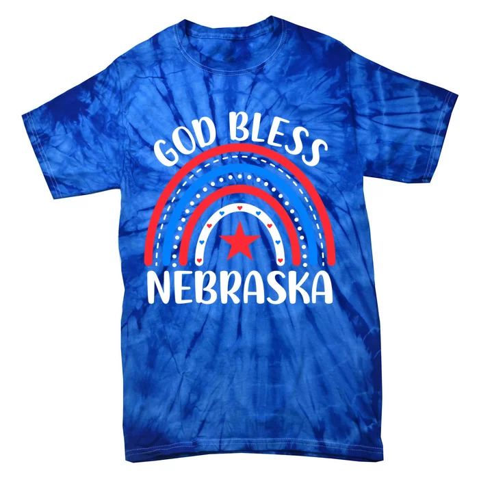 Nebraska Gift I Love Nebraska Usa Gift Tie-Dye T-Shirt