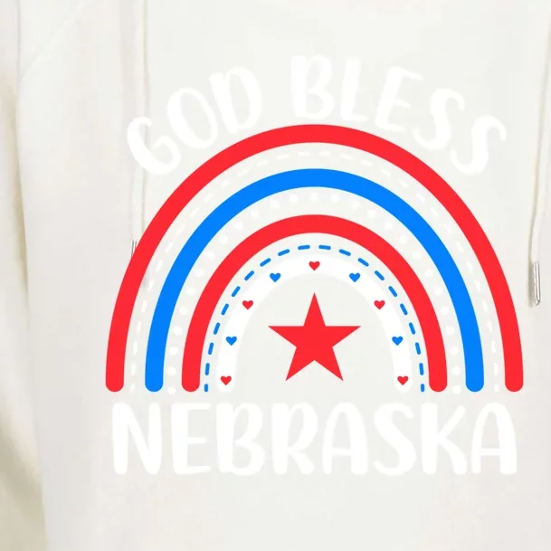 Nebraska Gift I Love Nebraska Usa Gift Womens Funnel Neck Pullover Hood