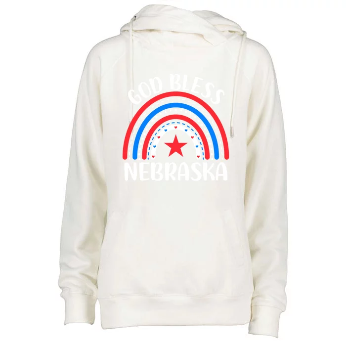 Nebraska Gift I Love Nebraska Usa Gift Womens Funnel Neck Pullover Hood