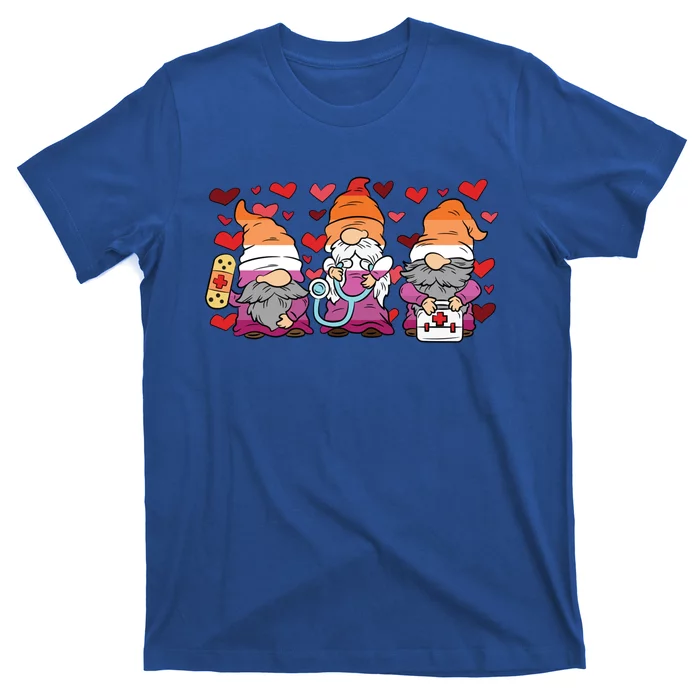 Nurse Gnome Lesbian LgbtQ Pride Rn Lpn Nursing Student Gift T-Shirt