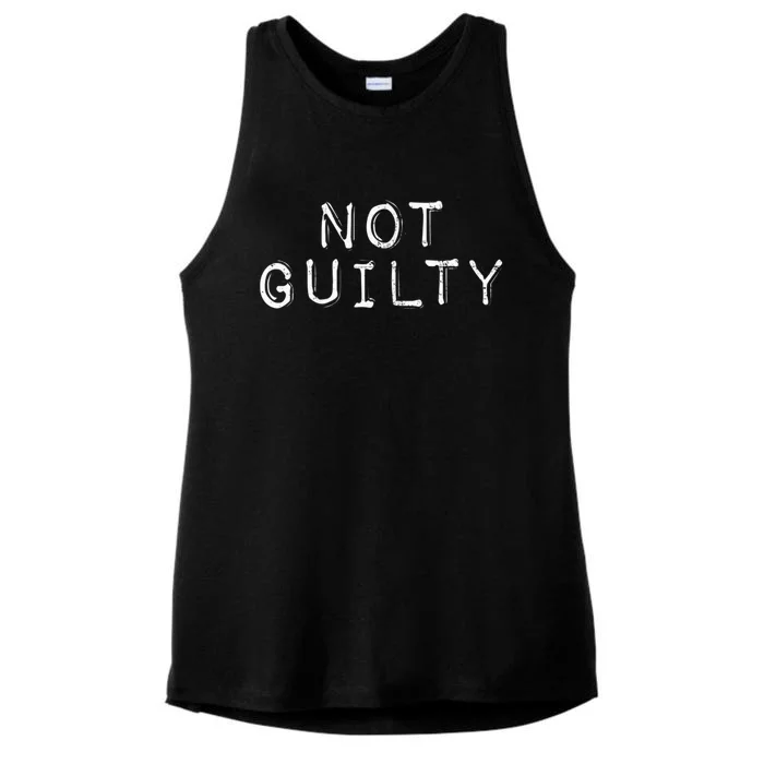 NOT GUILTY Label Vintage Style Attend Favorite Trial Ladies Tri-Blend Wicking Tank