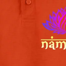 Namaste Gift Lotus Flower Spiritual Yoga Om Great Gift Dry Zone Grid Performance Polo