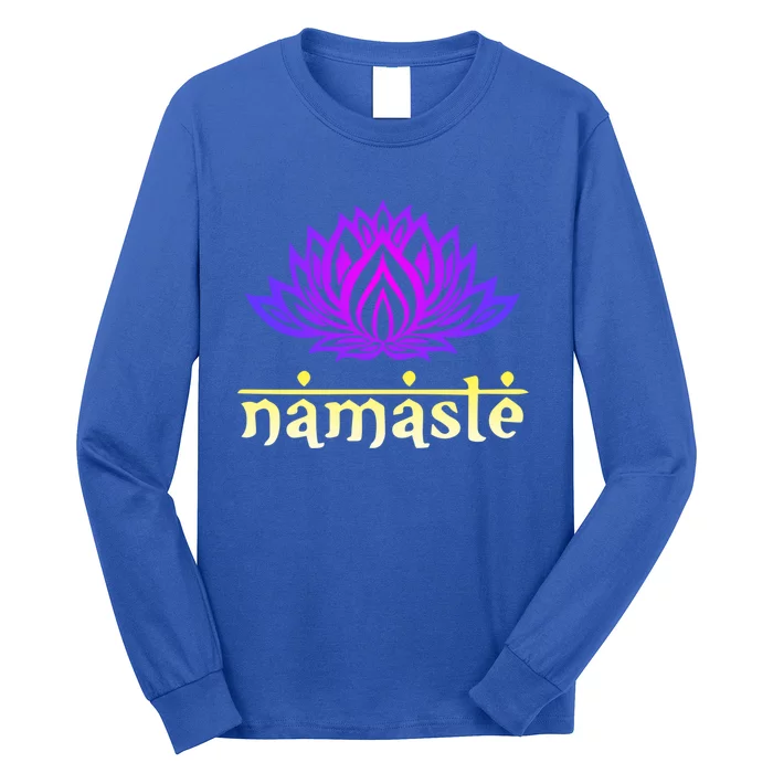 Namaste Gift Lotus Flower Spiritual Yoga Om Great Gift Long Sleeve Shirt