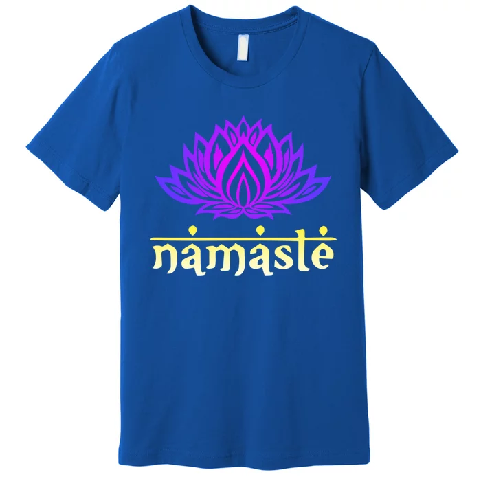 Namaste Gift Lotus Flower Spiritual Yoga Om Great Gift Premium T-Shirt