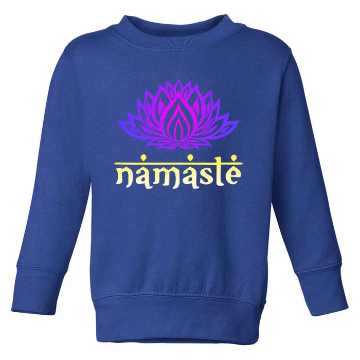 Namaste Gift Lotus Flower Spiritual Yoga Om Great Gift Toddler Sweatshirt