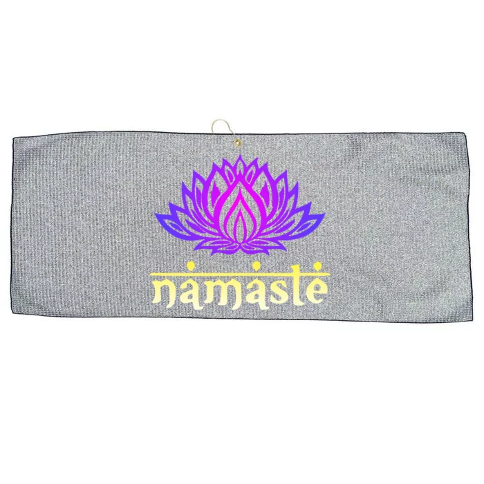 Namaste Gift Lotus Flower Spiritual Yoga Om Great Gift Large Microfiber Waffle Golf Towel