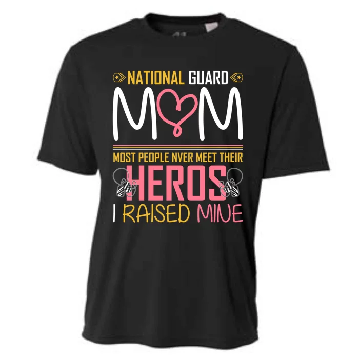 National Guard Mom Army Military Family Heroes Patriot Gift Cooling Performance Crew T-Shirt