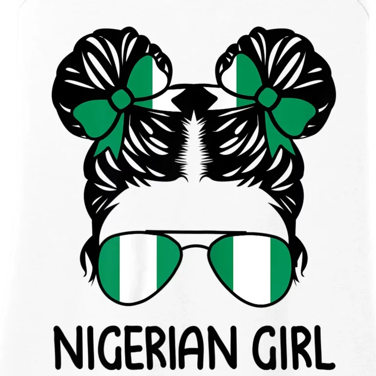 Nigerian Girl Messy Hair Nigeria Pride Patriotic Womens Kids Ladies Essential Tank