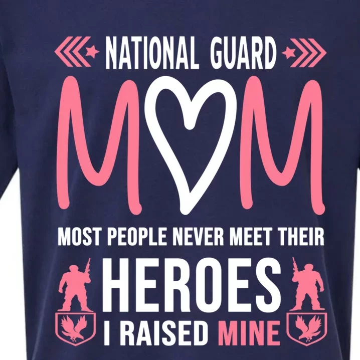 National Guard Mom Gift Army Heroes Funny Gift Military Family Gift Sueded Cloud Jersey T-Shirt