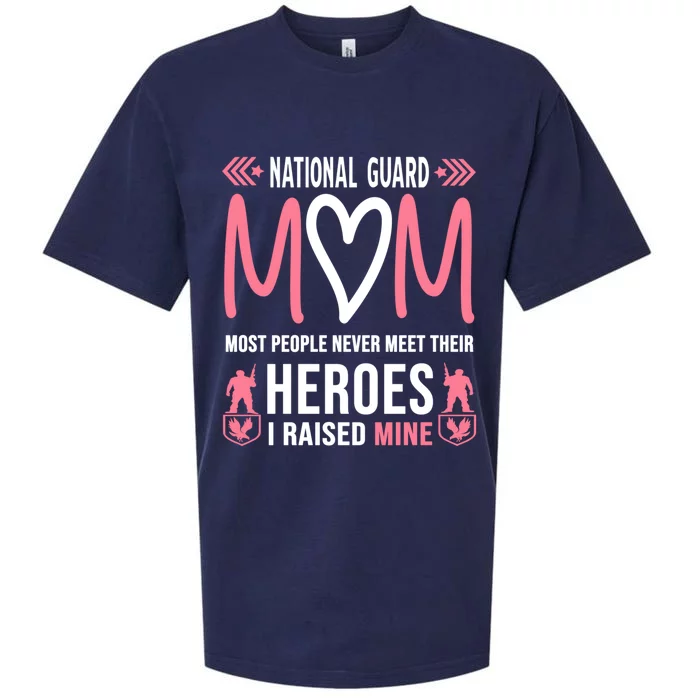 National Guard Mom Gift Army Heroes Funny Gift Military Family Gift Sueded Cloud Jersey T-Shirt