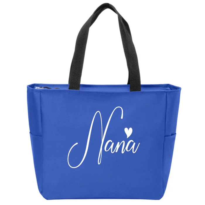 Nana Grandma Mother's Day Christmas Birthday Gift Zip Tote Bag