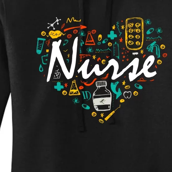 Nurse Gifts Nurse Week Gifts Cute Nurse Heart Women's Pullover Hoodie