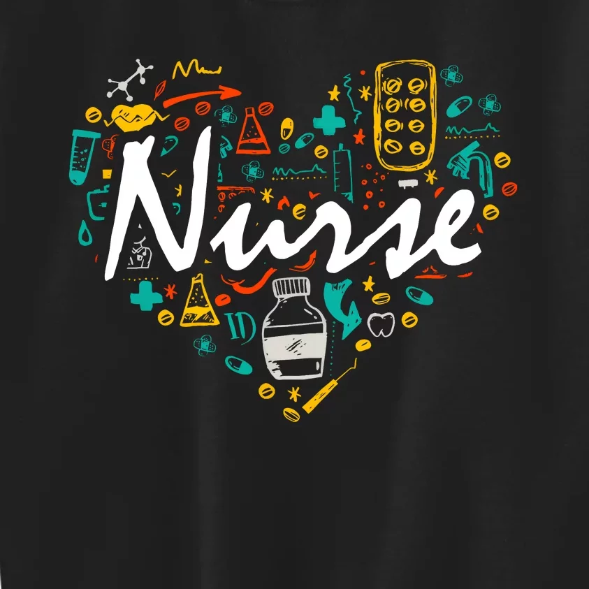 Nurse Gifts Nurse Week Gifts Cute Nurse Heart Kids Sweatshirt