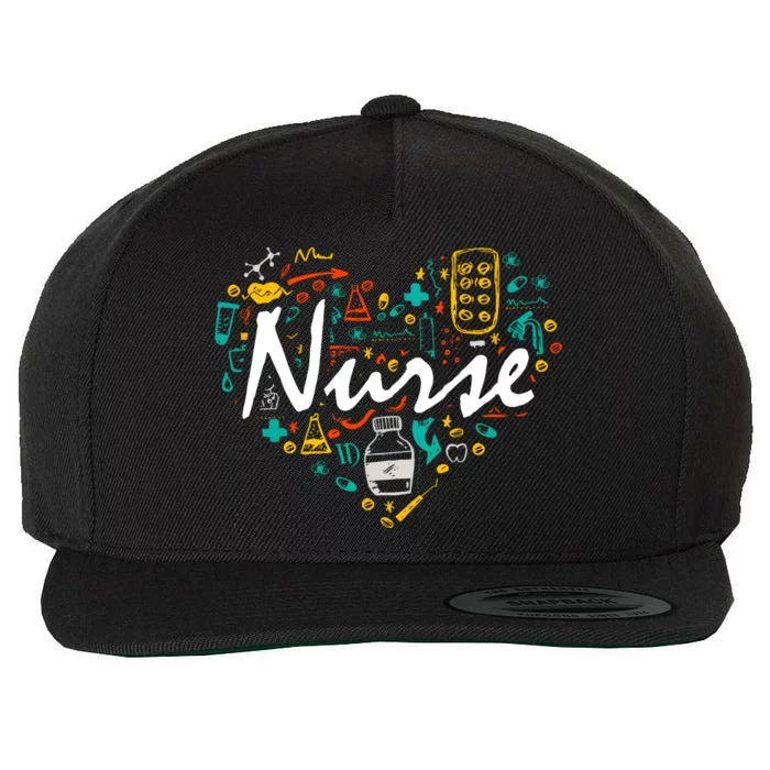 Nurse Gifts Nurse Week Gifts Cute Nurse Heart Wool Snapback Cap