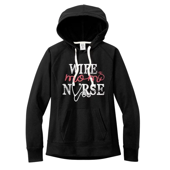 Nursery Gift Nursing Stethoscope Wife Mom Nurse Gift Women's Fleece Hoodie