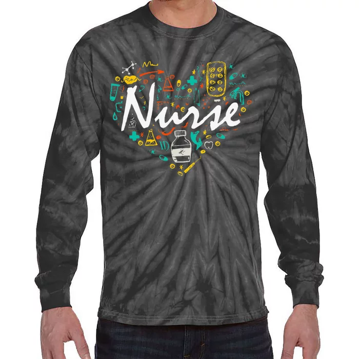 Nurse Gifts Nurse Week Gifts Cute Nurse Tie-Dye Long Sleeve Shirt