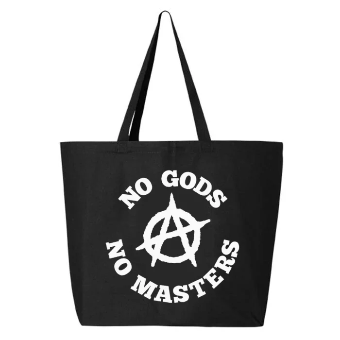 No Gods No Masters Anarchy Symbol Anarchist Atheist 25L Jumbo Tote