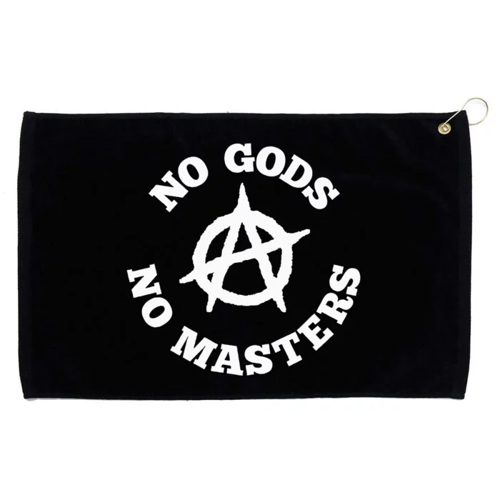 No Gods No Masters Anarchy Symbol Anarchist Atheist Grommeted Golf Towel