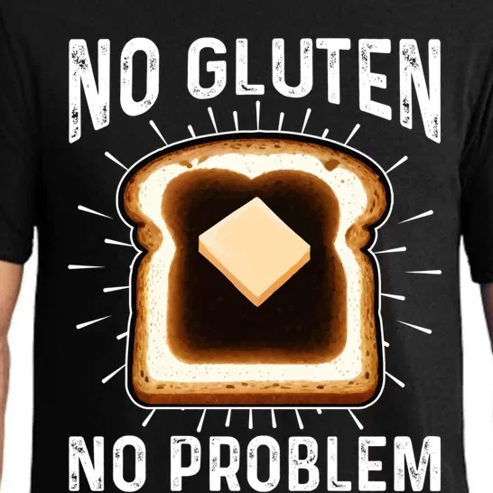 No Gluten No Problem Toast Celiac Awareness Funny Gift Pajama Set