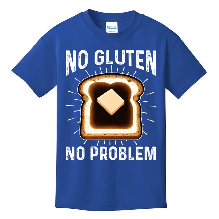 No Gluten No Problem Toast Celiac Awareness Funny Gift Kids T-Shirt