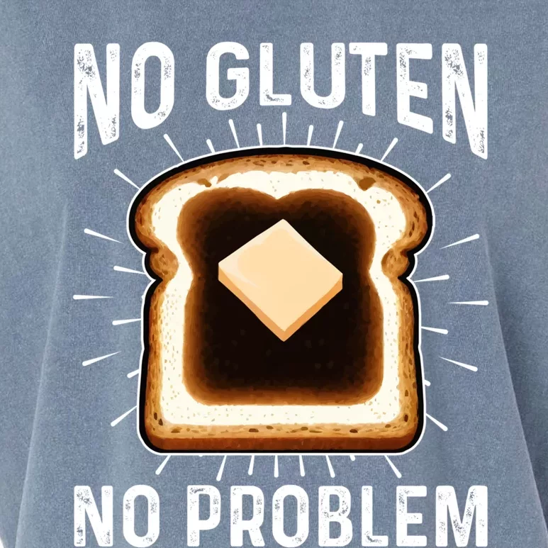 No Gluten No Problem Toast Celiac Awareness Funny Gift Garment-Dyed Women's Muscle Tee