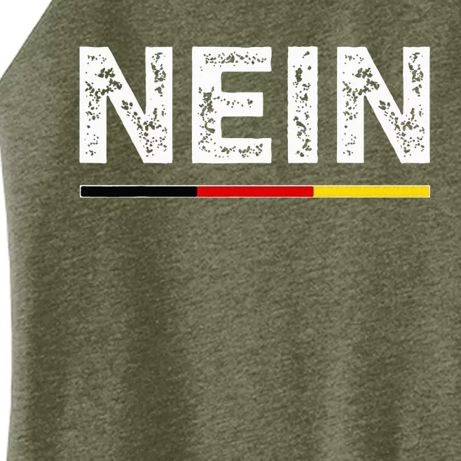 Nein German No Saying Funny Germany Women’s Perfect Tri Rocker Tank