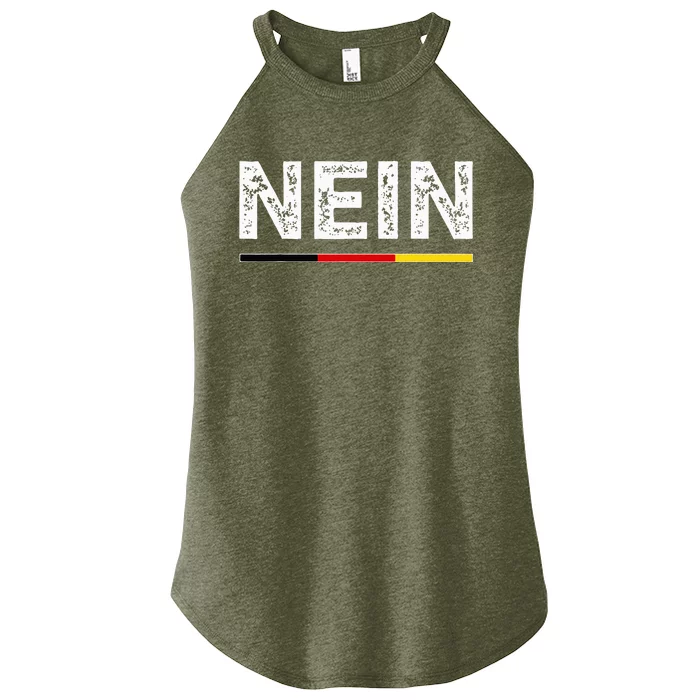 Nein German No Saying Funny Germany Women’s Perfect Tri Rocker Tank