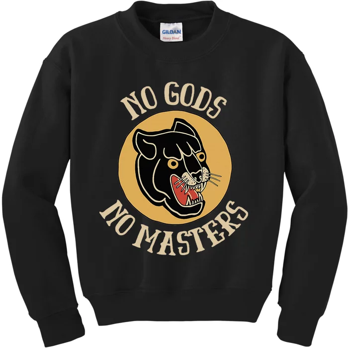 No Gods No Masters Retro Anarchist Kids Sweatshirt