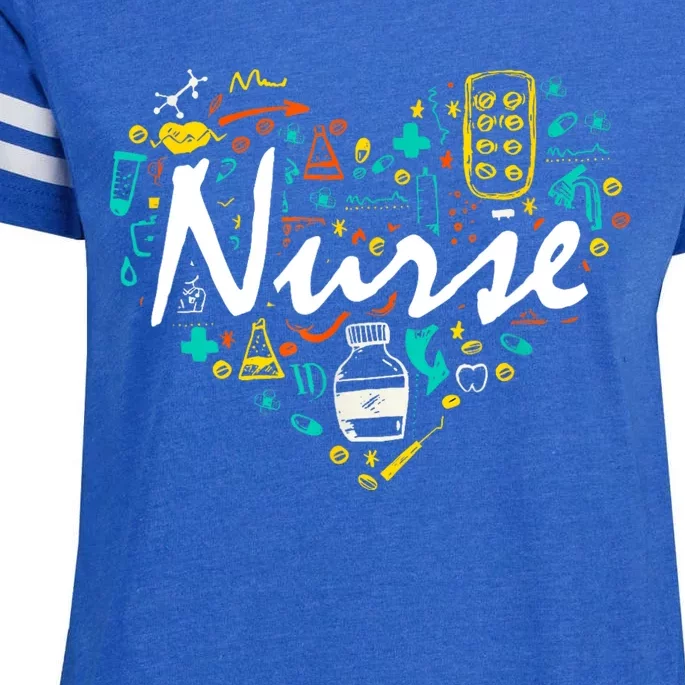 Nurse Gifts Nurse Week Gifts Cute Nurse Enza Ladies Jersey Football T-Shirt