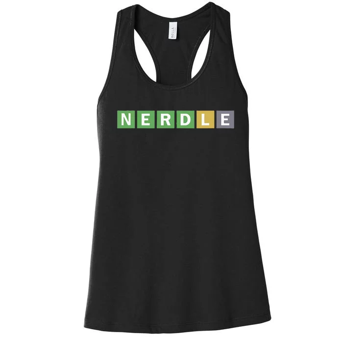 Nerdle Game Nerd Women's Racerback Tank