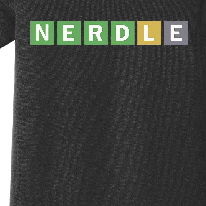 Nerdle Game Nerd Baby Bodysuit