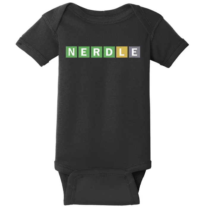 Nerdle Game Nerd Baby Bodysuit