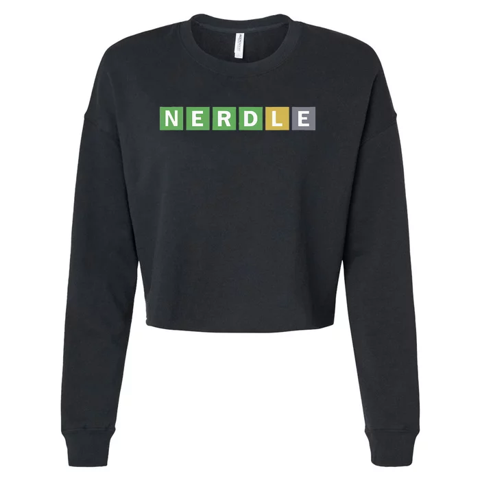 Nerdle Game Nerd Cropped Pullover Crew