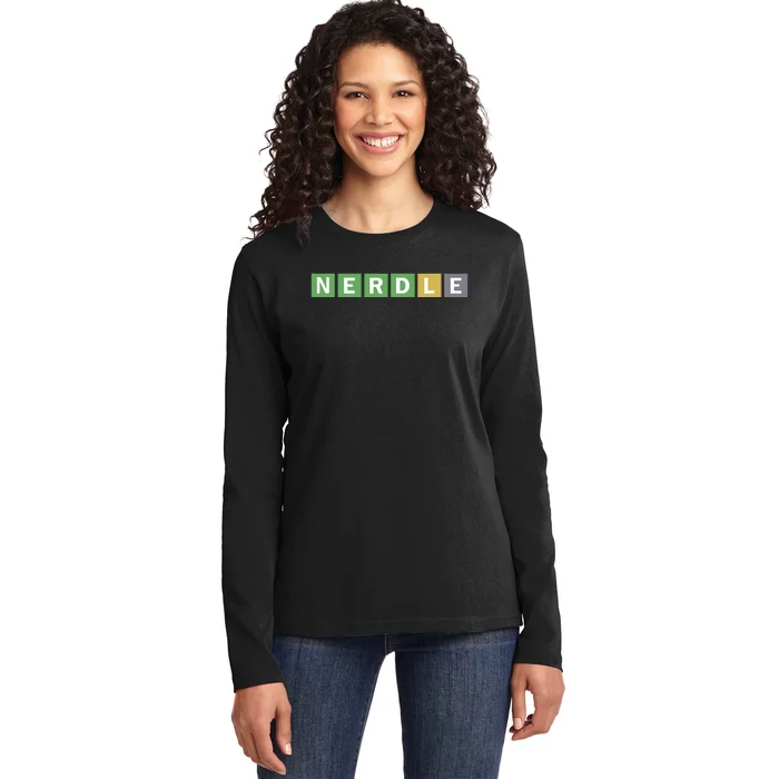 Nerdle Game Nerd Ladies Long Sleeve Shirt