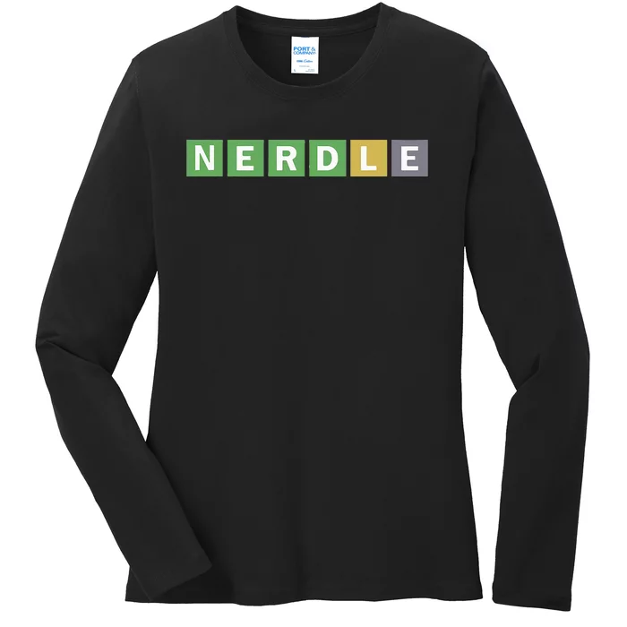 Nerdle Game Nerd Ladies Long Sleeve Shirt