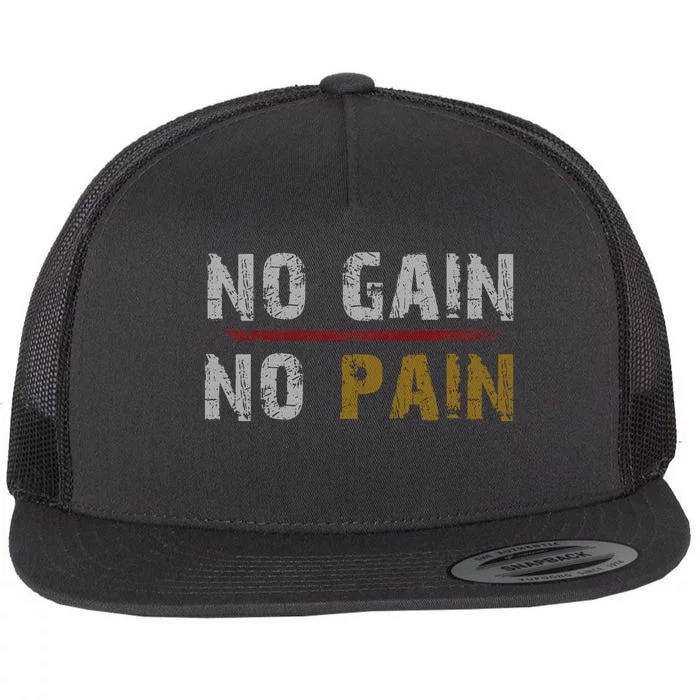 No Gain No Pain. Flat Bill Trucker Hat