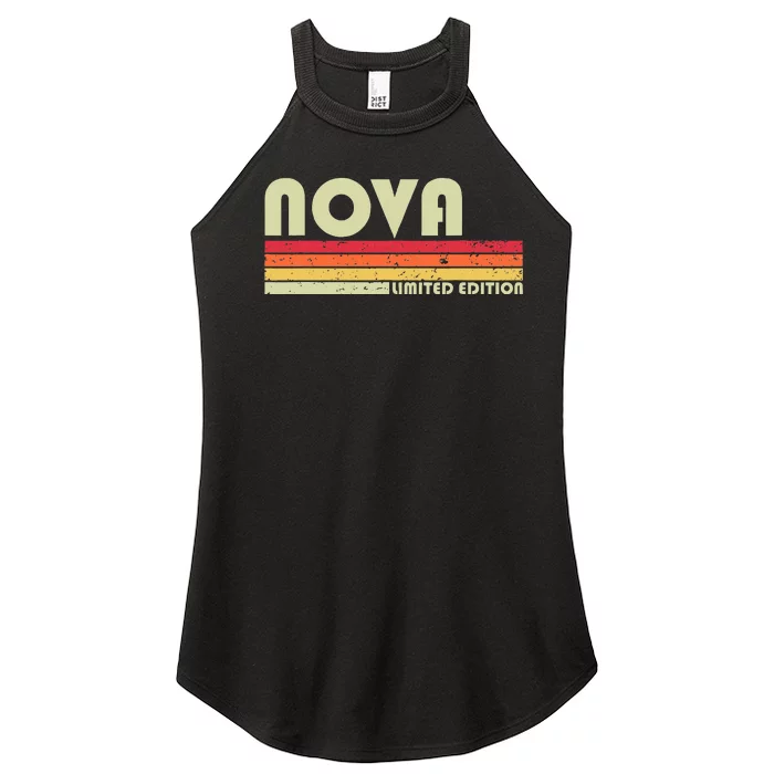 N.O.V.A Gift Name Personalized Funny Retro Vintage Birthday Women’s Perfect Tri Rocker Tank