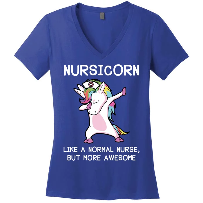 Nurse Gift Nurse Unicorn Nursicorn Gift Women's V-Neck T-Shirt