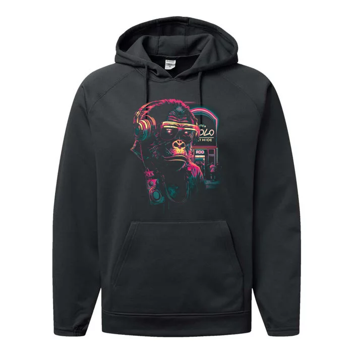 Neon Gorilla Performance Fleece Hoodie