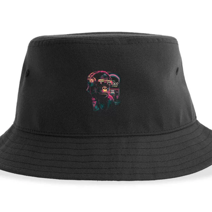 Neon Gorilla Sustainable Bucket Hat